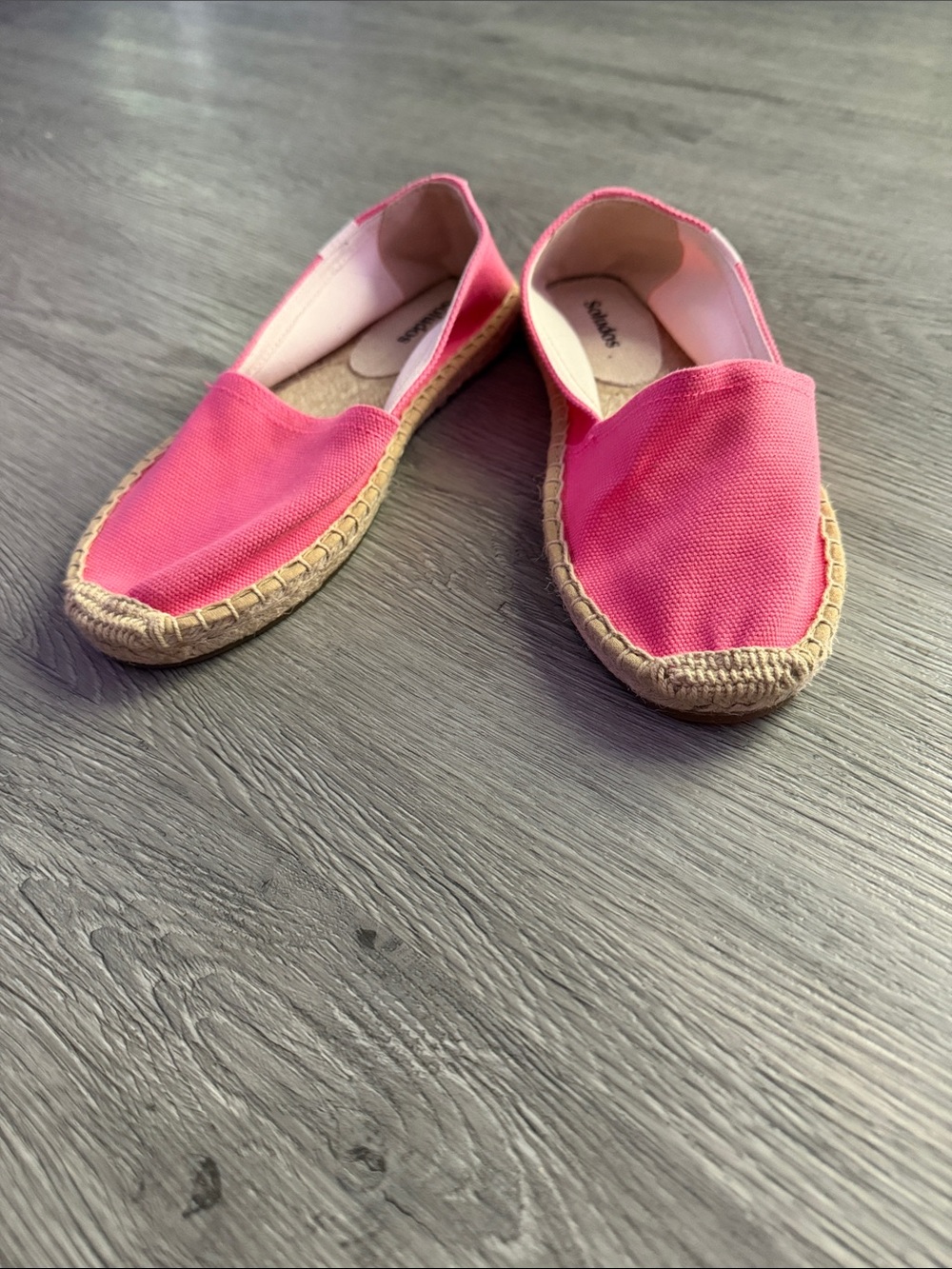Soludos Pink Canvas Espadrilles - Casual Slip-On Flats Sz 5-5.5 NWOT